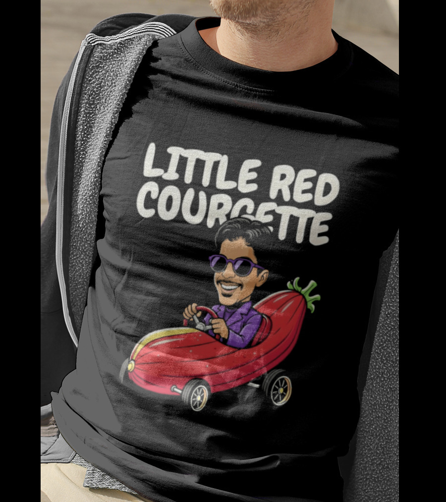 Little Red Courgette Prince Cartoon Funny Car Driving T-Shirt