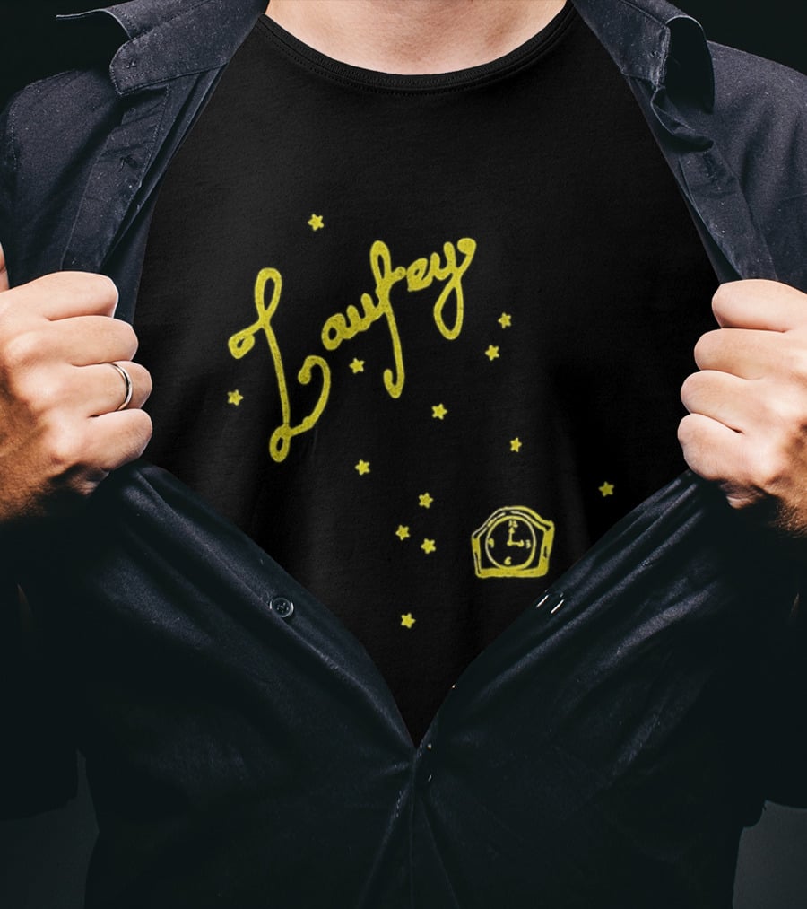 Laufey A Matter Of Time Tour Yellow Starry Crown T-Shirt