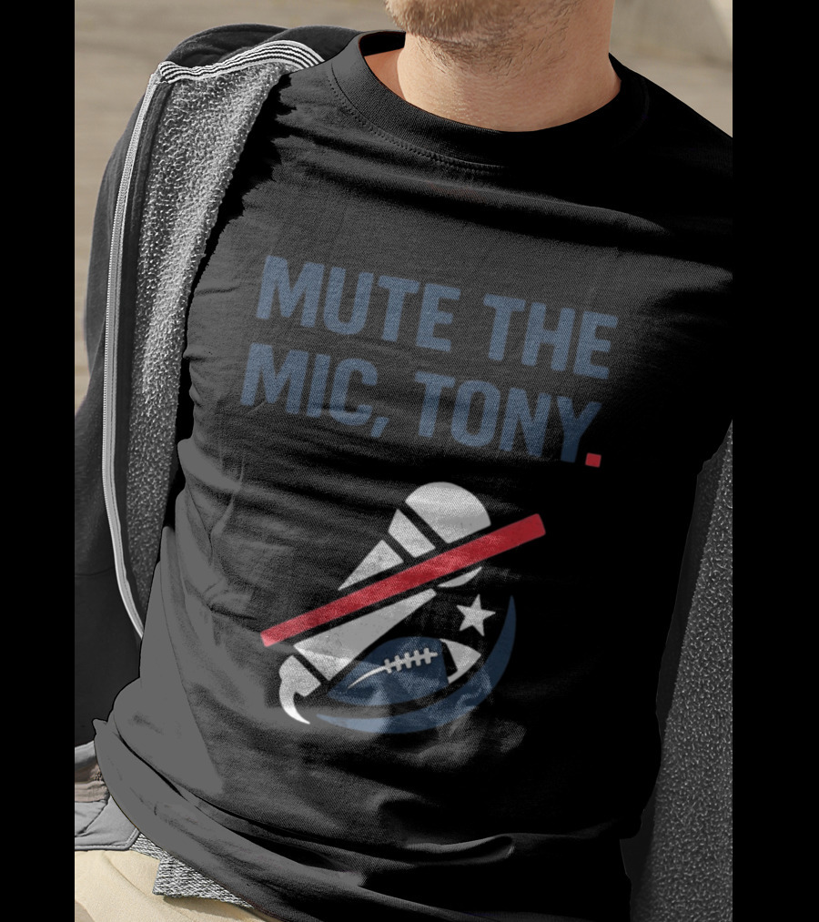 Mute The Mic Tony Microphone Football Star T-Shirt
