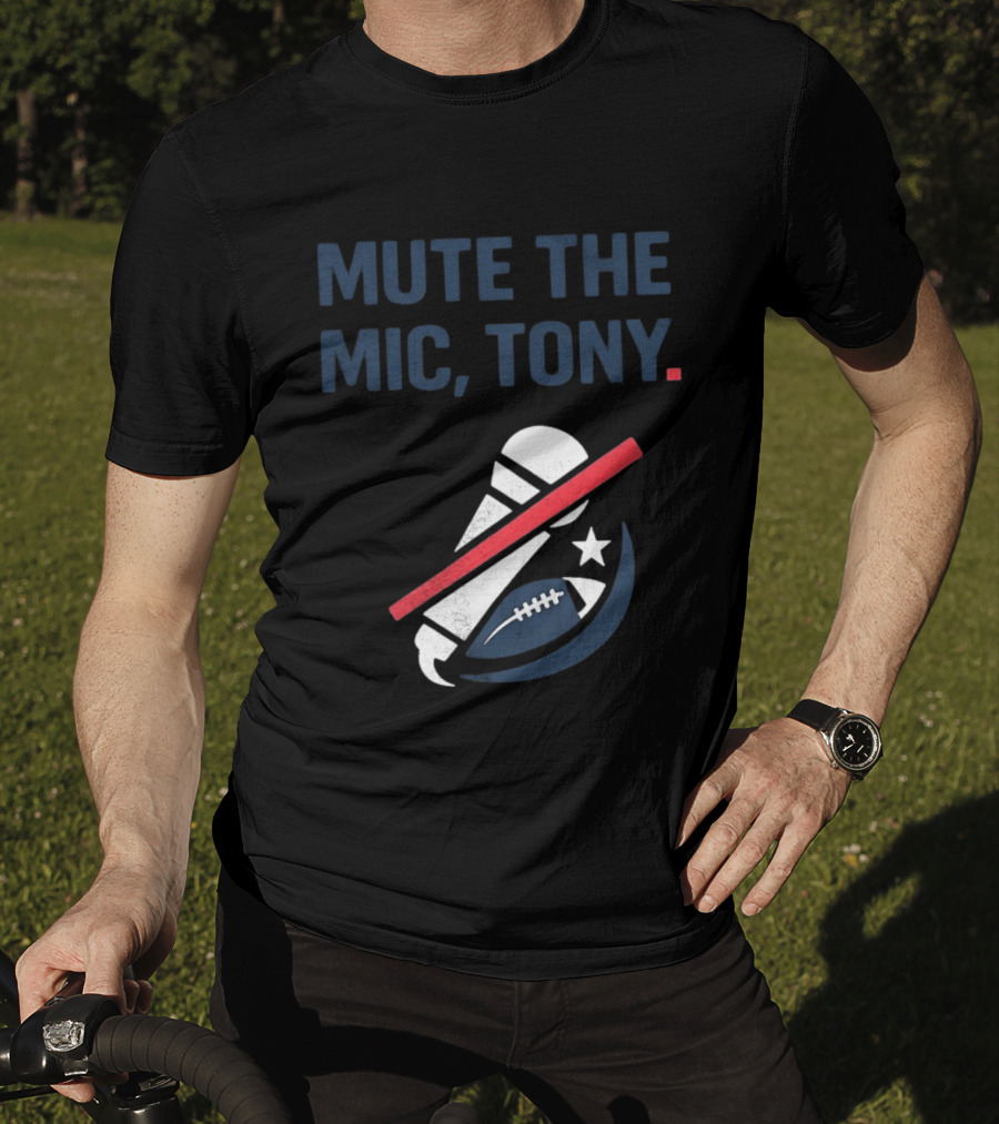 Mute The Mic Tony Microphone Football Star T-Shirt
