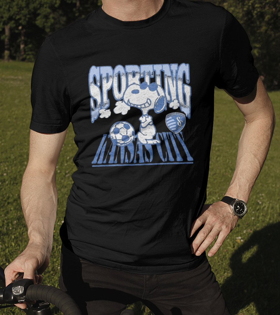 Sporting Kansas City Snoopy Sunglasses Soccer Collaboration T-Shirt