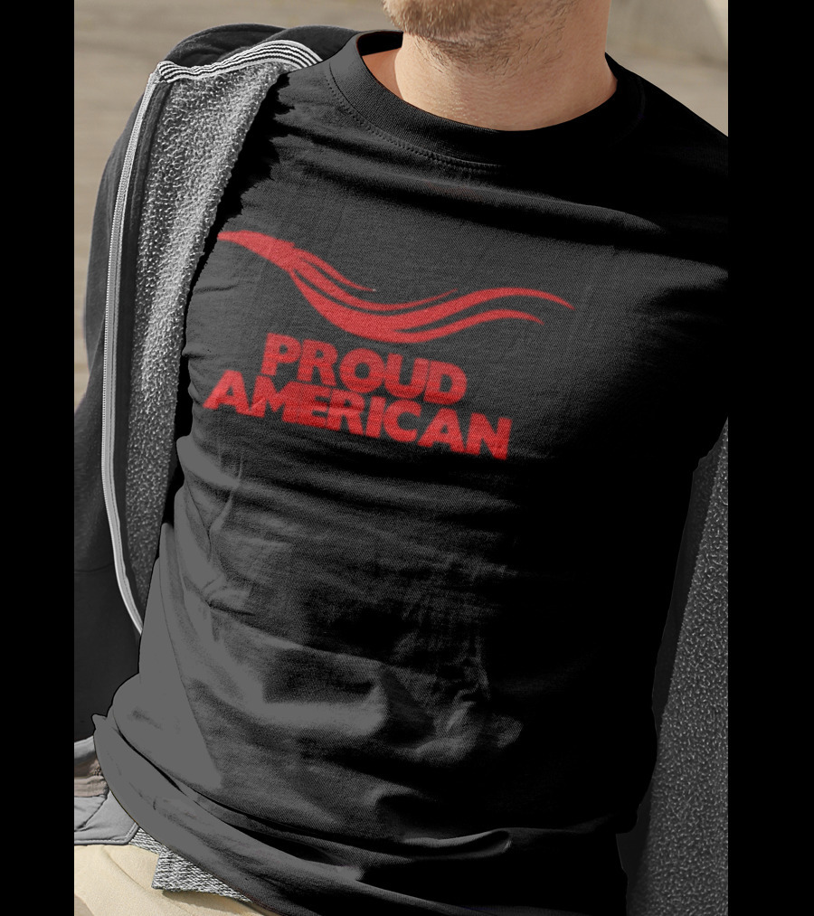 Proud American Red Wave Patriot T-Shirt