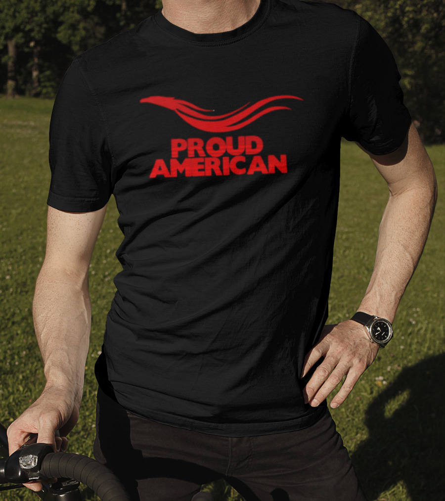 Proud American Red Wave Patriot T-Shirt