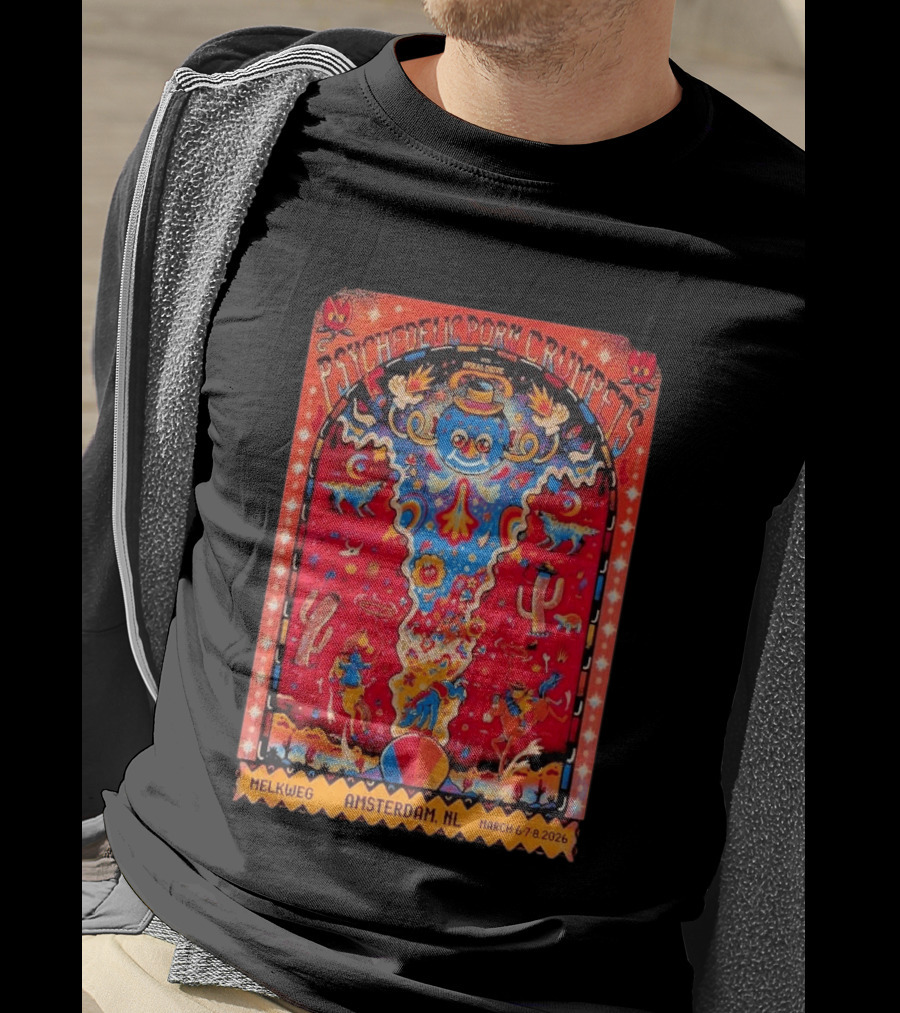 Psychedelic Porn Crumpets Live Melkweg Amsterdam March 6 8 2026 Tour T-Shirt
