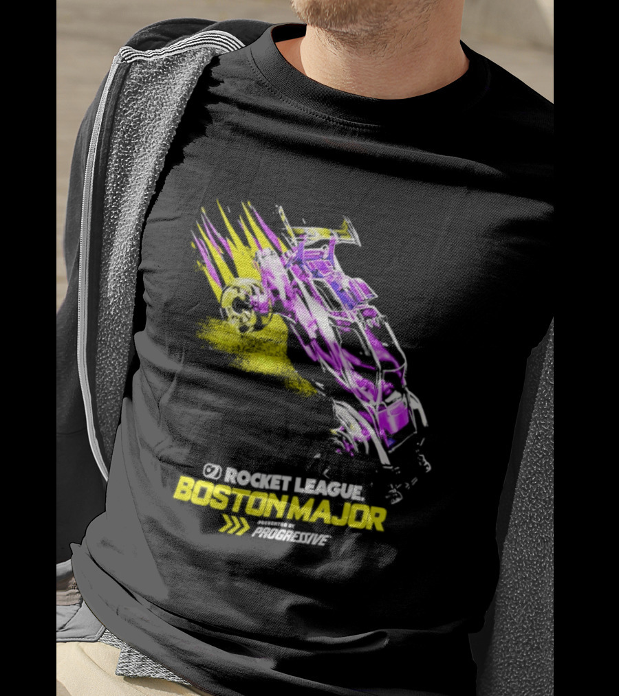 Rocket League Boston Major 2023 Presented By Progressive Colorful Car T-Shirt
