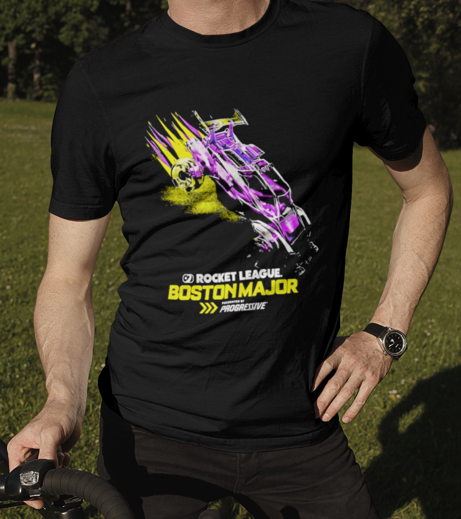 Rocket League Boston Major 2023 Presented By Progressive Colorful Car T-Shirt