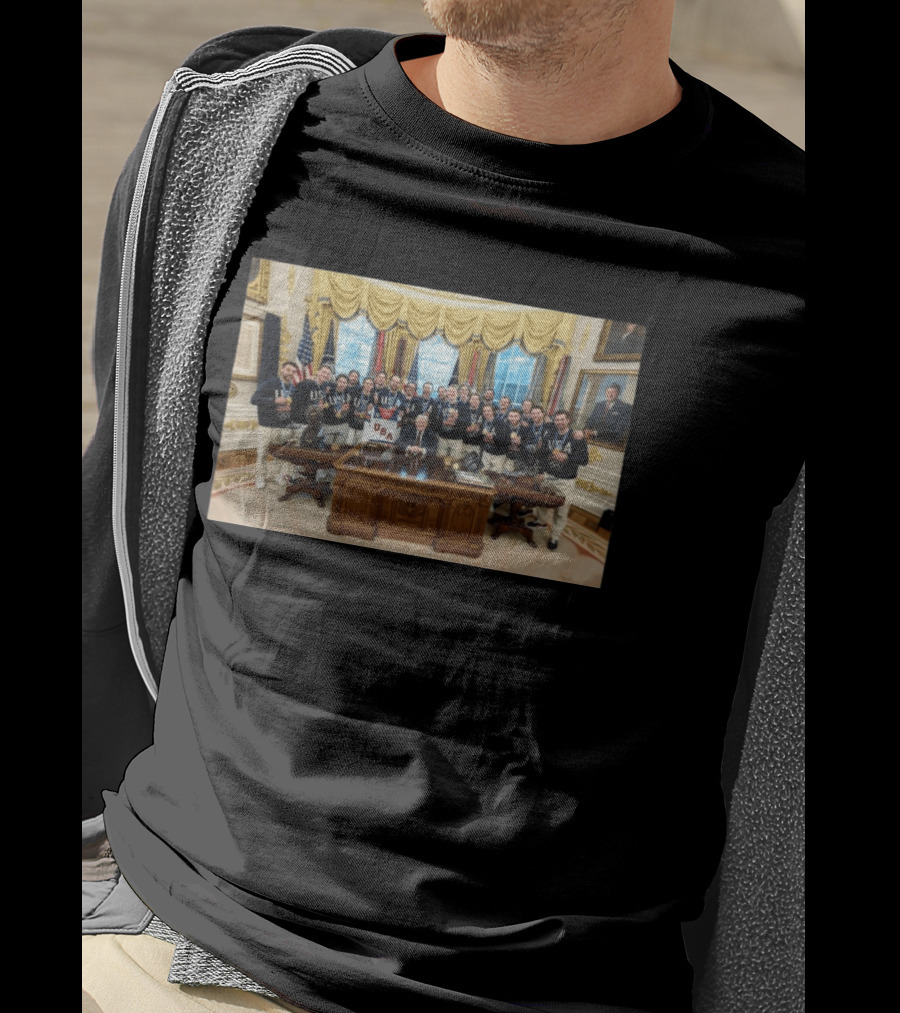 USA Men's Hockey Team White House Visit Olympic Triumph T-Shirt