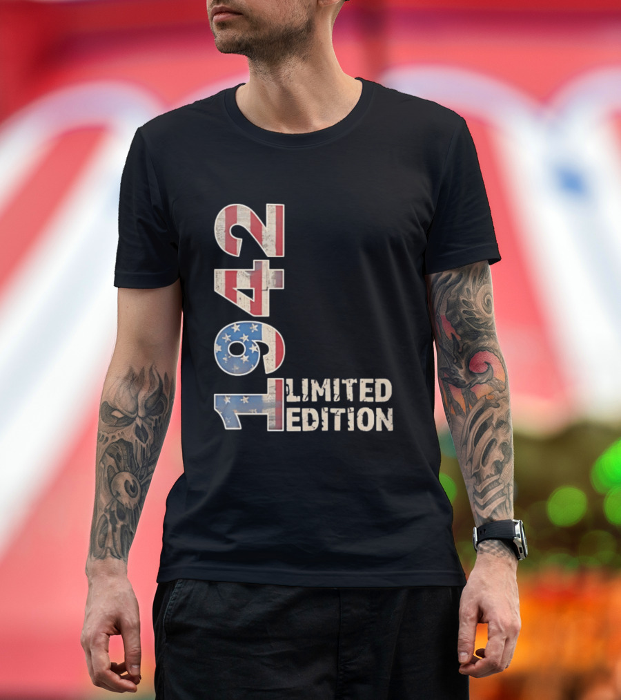 USA 1942 Limited Edition American Flag T-Shirt