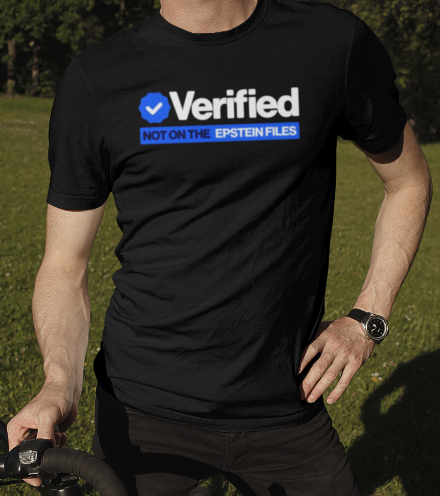 Verified Not On The Epstein Files Blue Checkmark T-Shirt