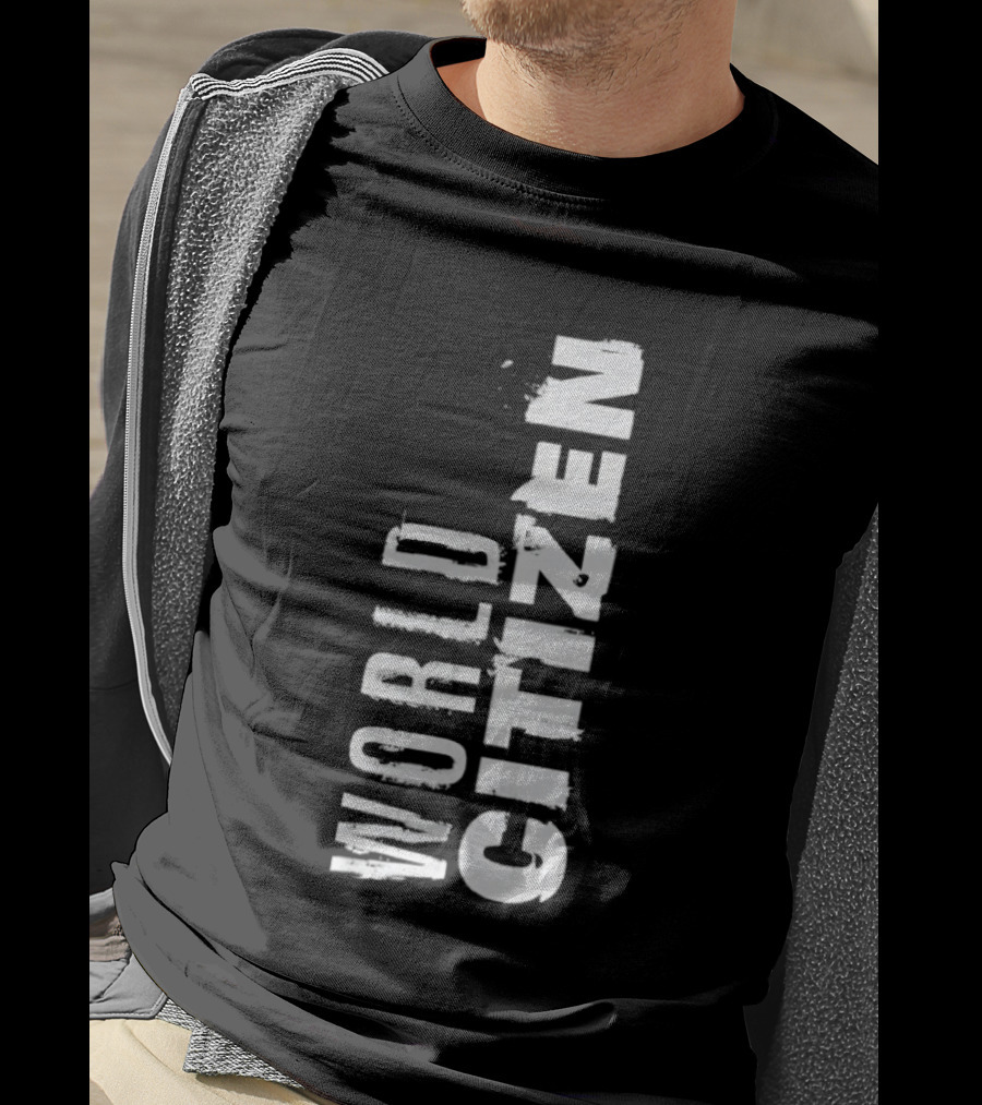 World Citizen Distressed Minimalist T-Shirt