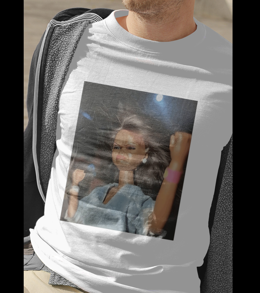 Doll Face Meme Angry Expression Toy Figure T-Shirt