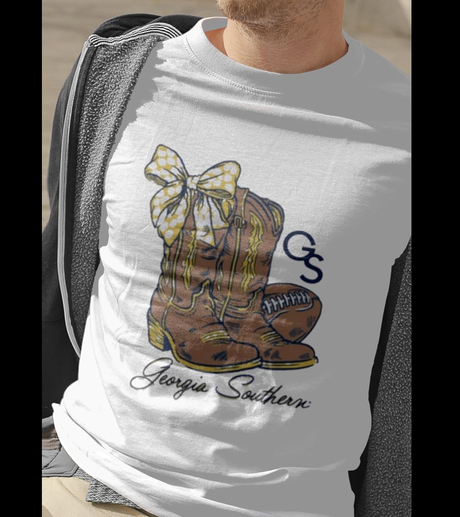 Georgia Southern Bow Boots Football GS T-Shirt