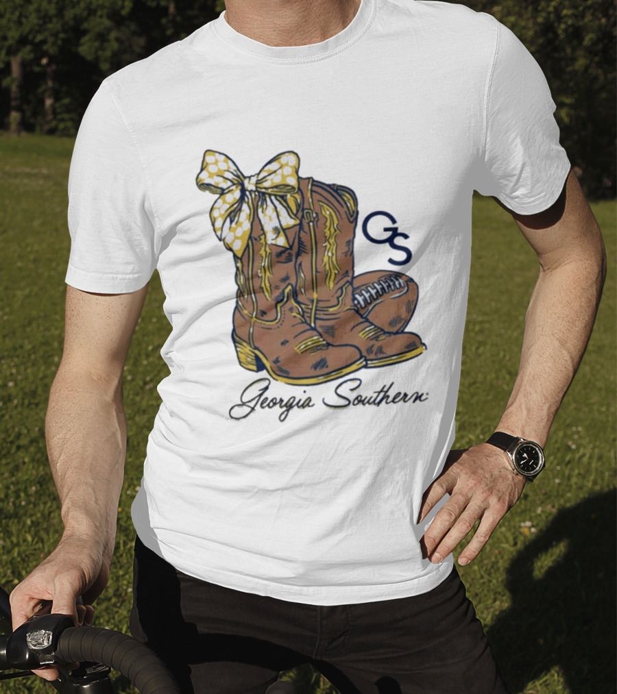 Georgia Southern Bow Boots Football GS T-Shirt