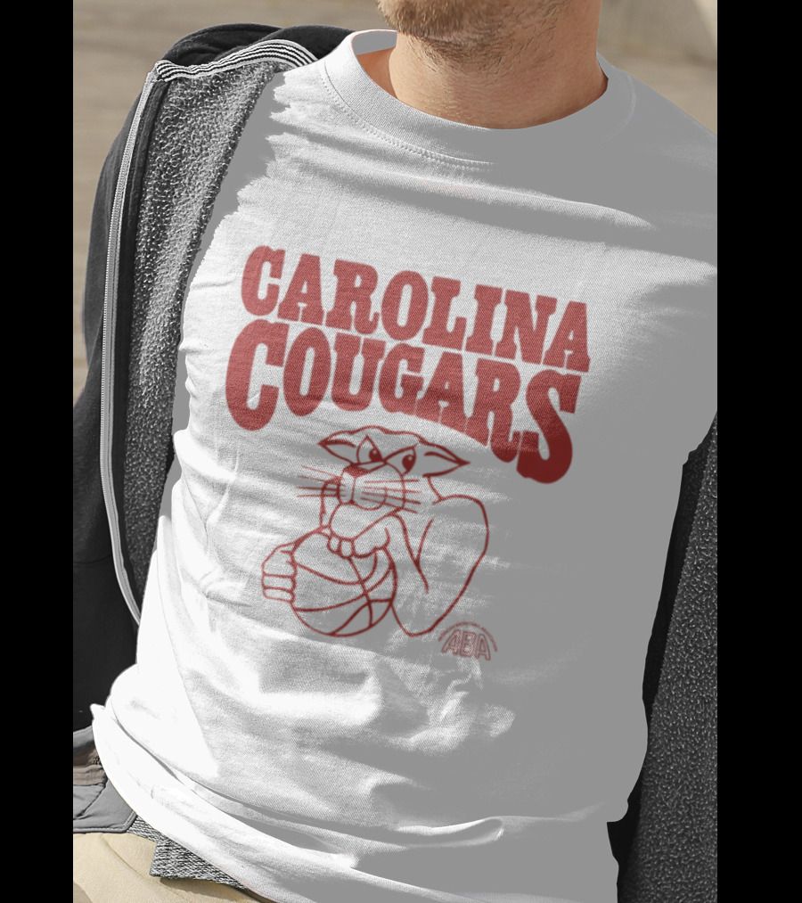 Carolina Cougars ABA Basketball Team Retro Cougar T-Shirt