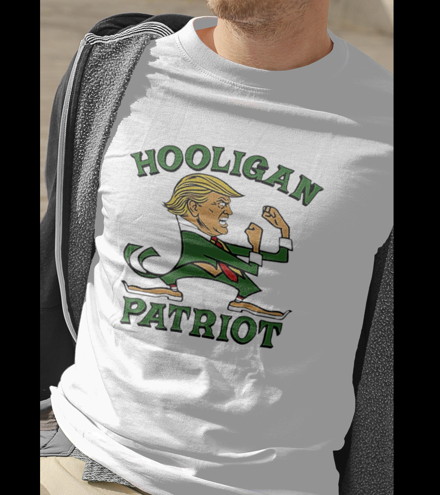 Hooligan Patriot Trump Cartoon St. Patrick's Day T-Shirt