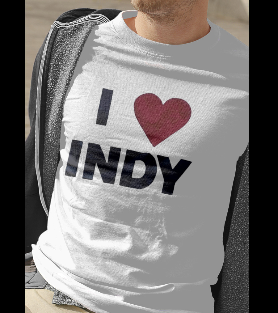 I Love Indy Heart Shape Indianapolis Sentiment T-Shirt
