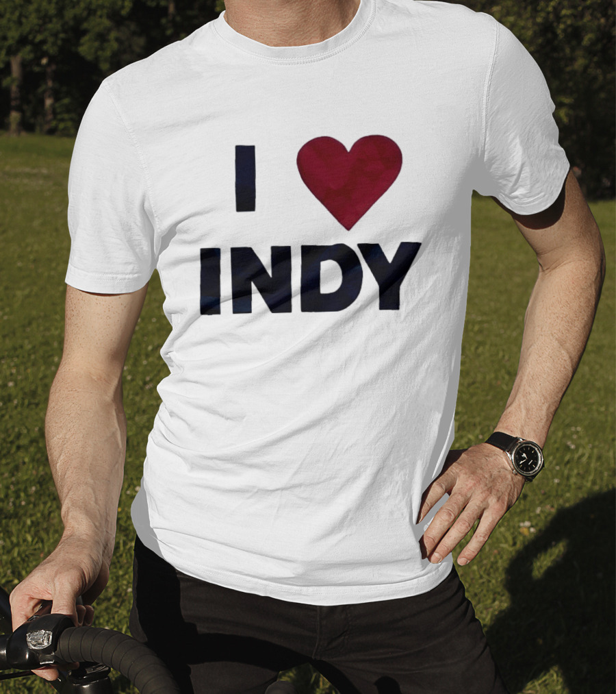 I Love Indy Heart Shape Indianapolis Sentiment T-Shirt