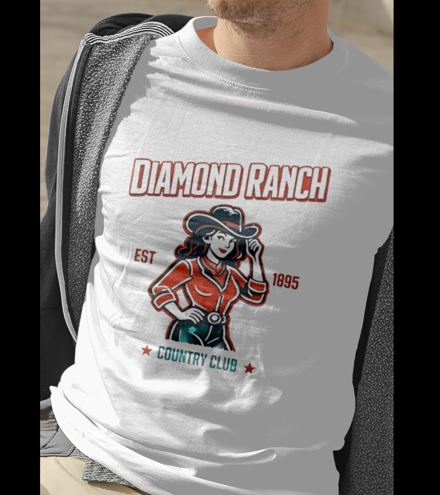 Diamond Ranch Country Club Cowboy Style Est 1895 T-Shirt