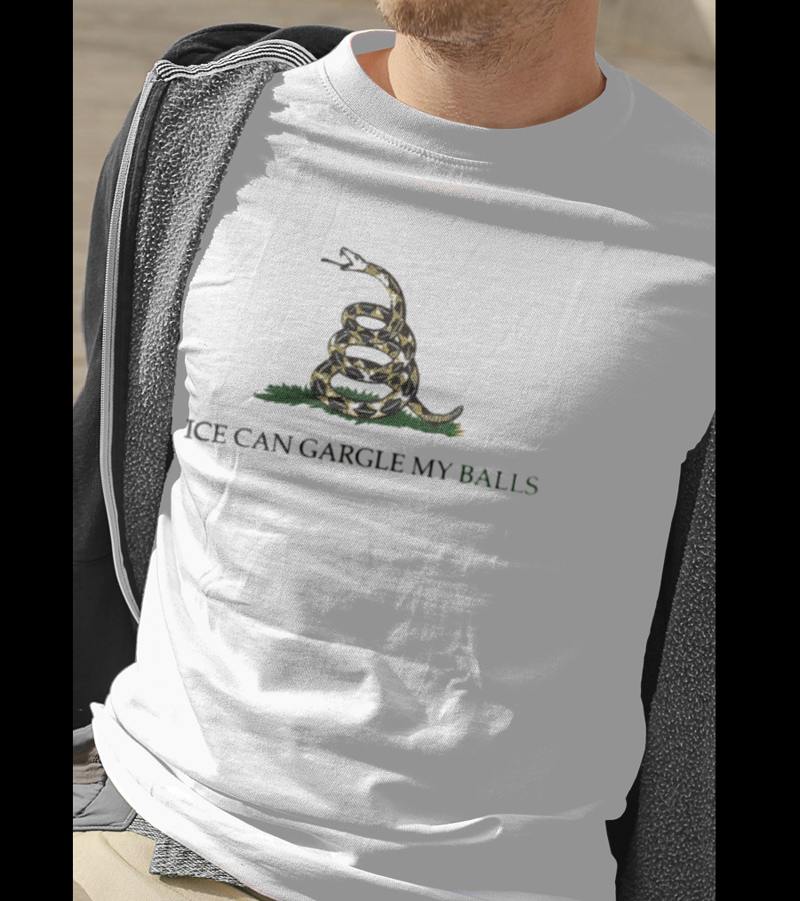 Ice Can Gargle My Balls Don't Tread On Me Snake T-Shirt