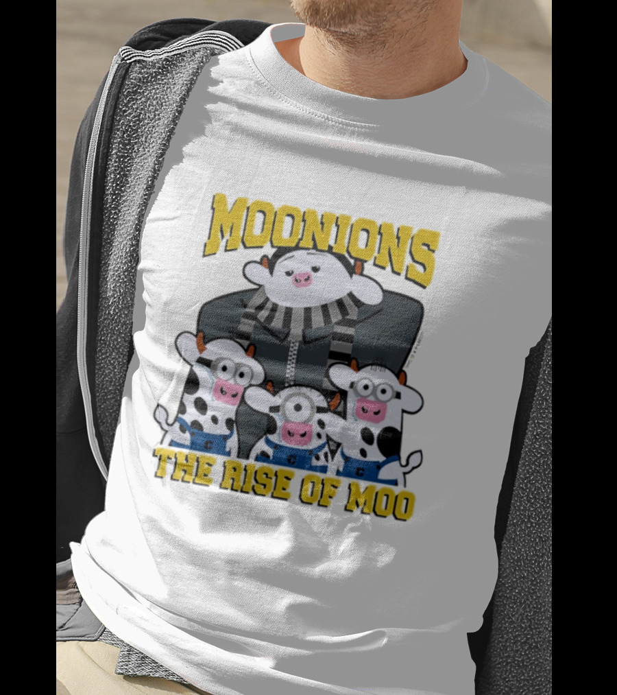 Moonions The Rise Of Moo Funny Cows With Overalls And Goggles T-Shirt