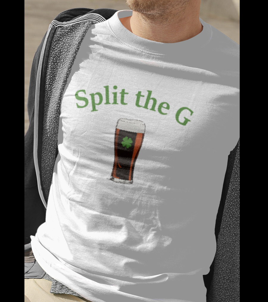 Split The G Saint Patrick's Day Beer With Shamrock T-Shirt