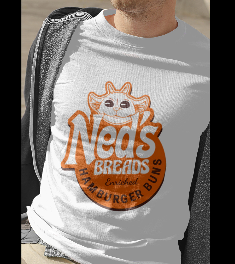 Ned's Breads Enriched Hamburger Buns Cat T-Shirt