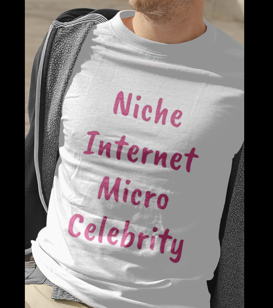 Niche Internet Micro Celebrity Text Bright Pink T-Shirt
