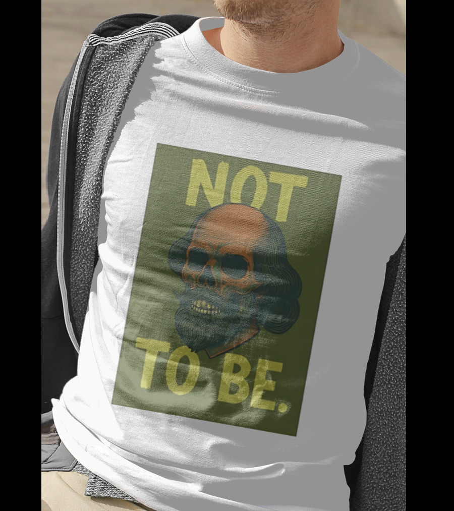 Skull Shakespeare Not To Be Hamlet Mashup T-Shirt
