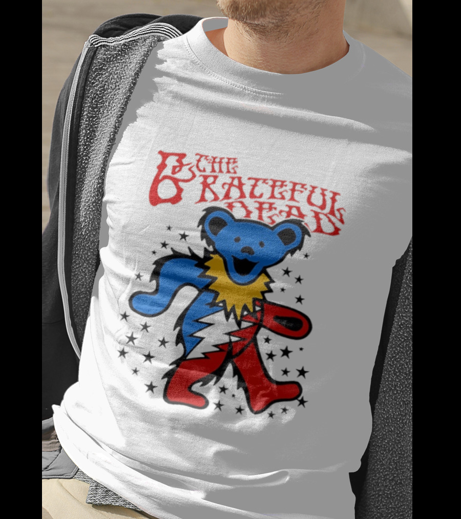 Grateful Dead Dancing Bear Stars Jordan Betts Handyman T-Shirt