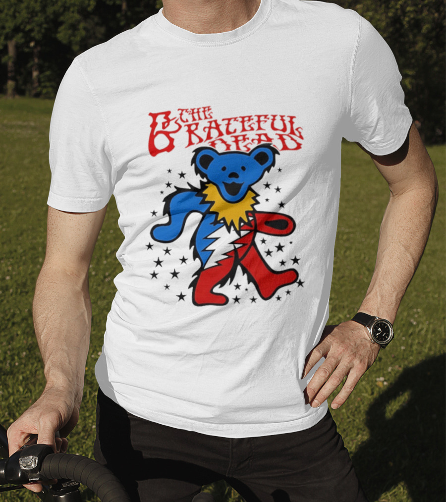 Grateful Dead Dancing Bear Stars Jordan Betts Handyman T-Shirt