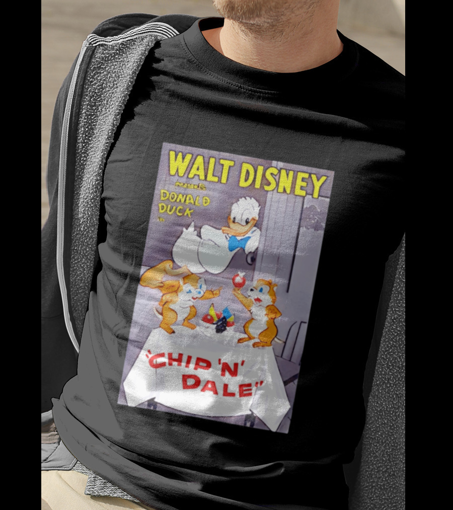 Walt Disney Donald Duck Chip 'N' Dale Vintage Animation T-Shirt