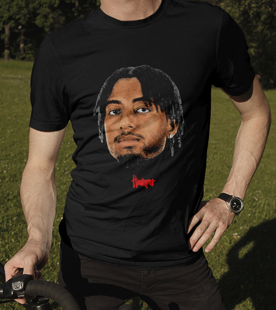 Kendall Blue Nebraska Cornhuskers Big Head Huskers T-Shirt