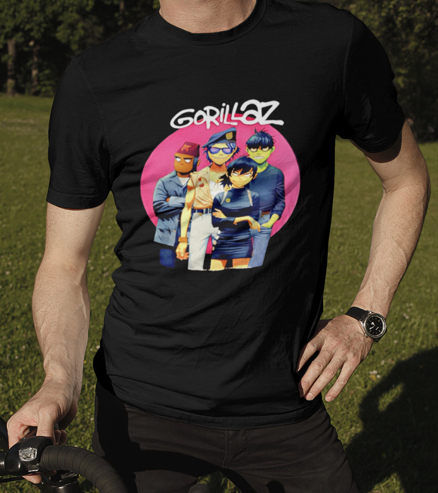 Gorillaz Cartoon Band Characters Group T-Shirt