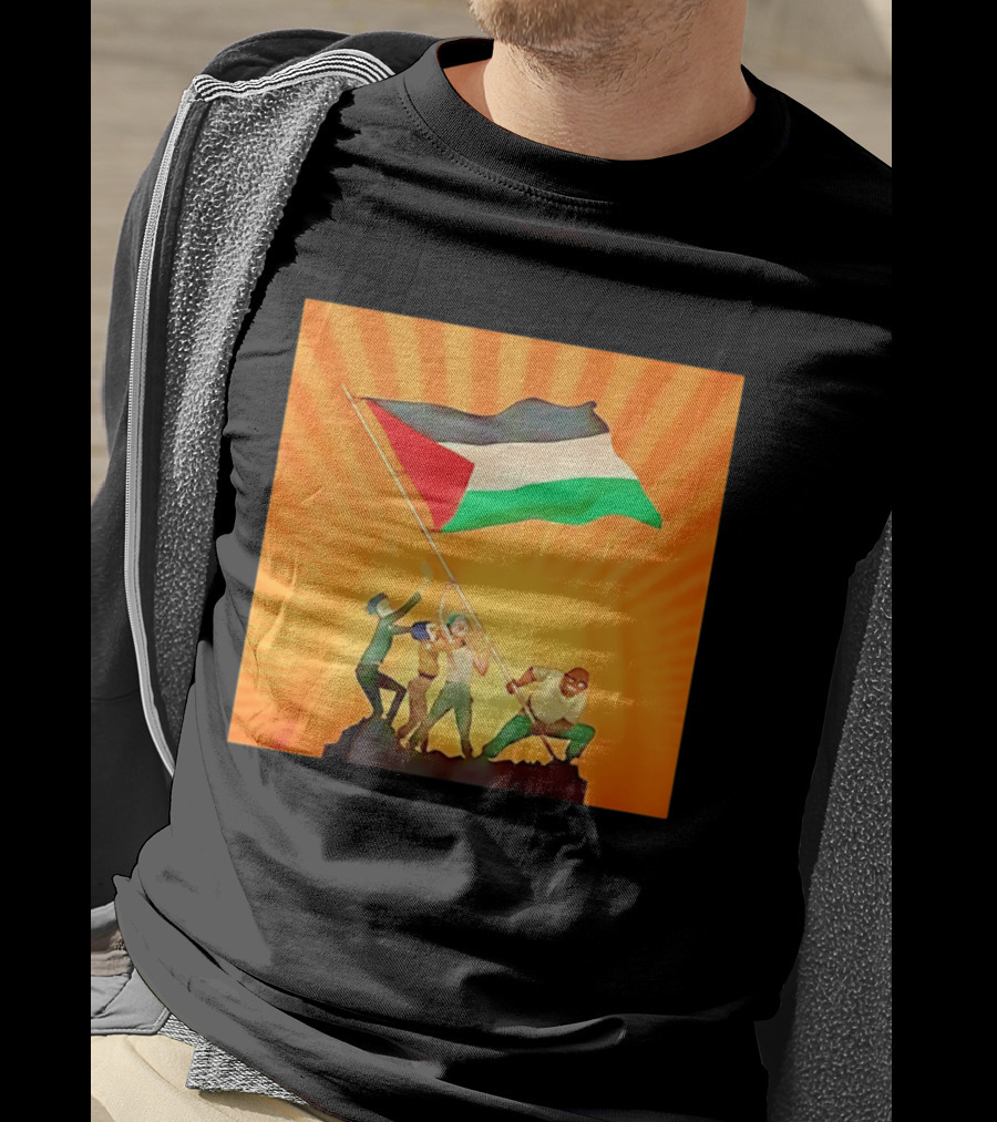 Gorillaz X Together For Palestine Flag Raising T-Shirt