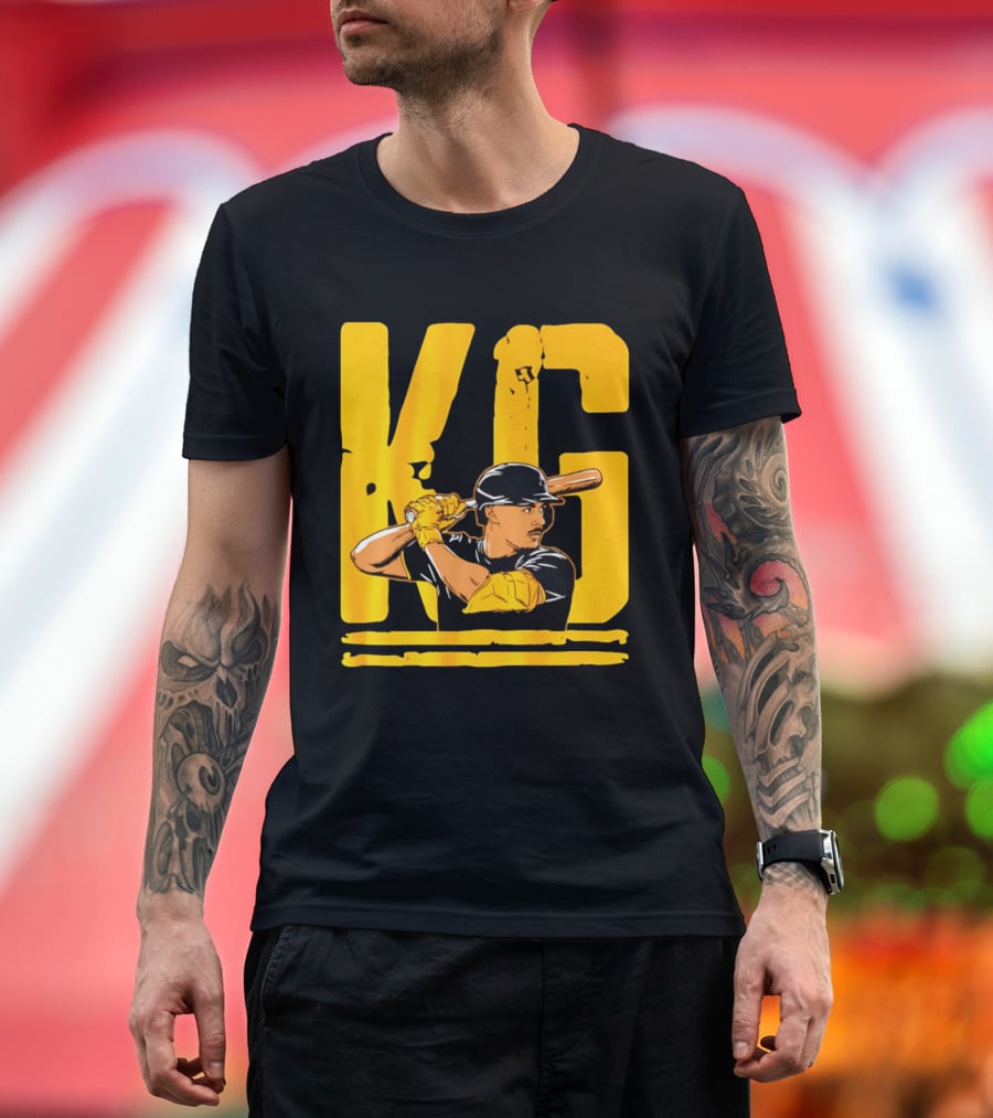 KG Konnor Griffin Pittsburgh Pirates Baseball Batter Cartoon T-Shirt