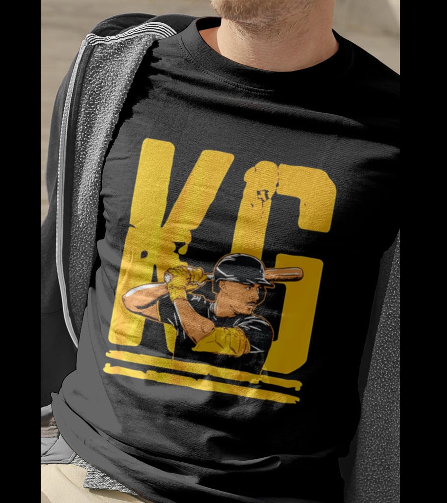 KG Konnor Griffin Pittsburgh Pirates Baseball Batter Cartoon T-Shirt