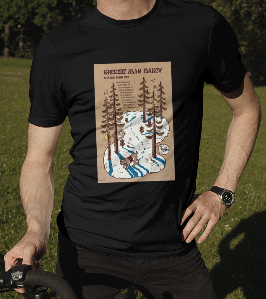 Gregory Alan Isakov Winter Tour 2026 New Orleans To Chicago Dates And Locations T-Shirt
