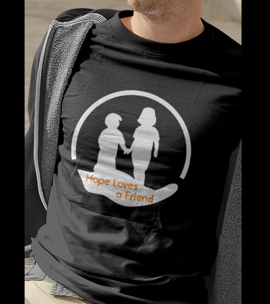 Hope Loves A Friend Andrew Holding Hands T-Shirt