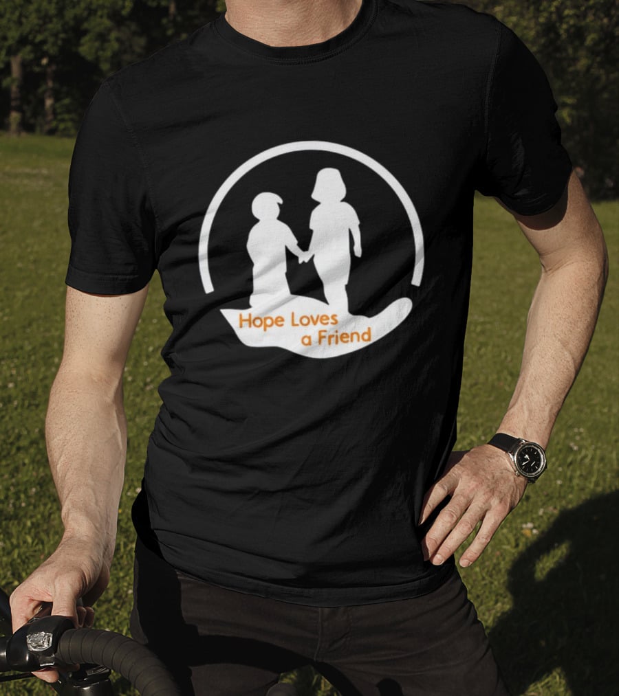 Hope Loves A Friend Andrew Holding Hands T-Shirt