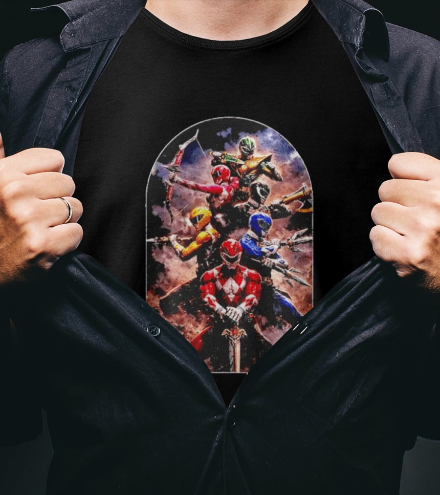 Mighty Morphin Power Rangers Super Hero Team United T-Shirt