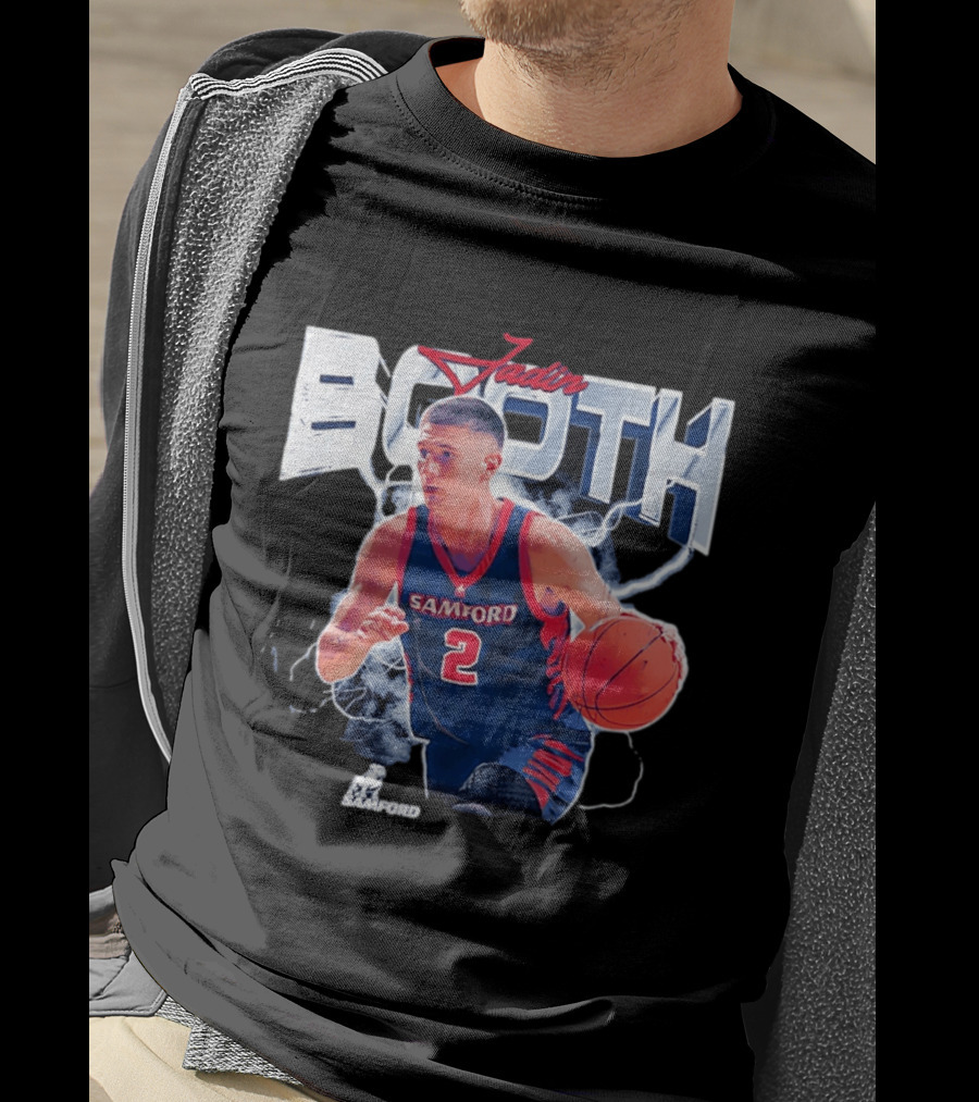 Jadin Booth Samford Basketball Number 2 NCAA '26 T-Shirt