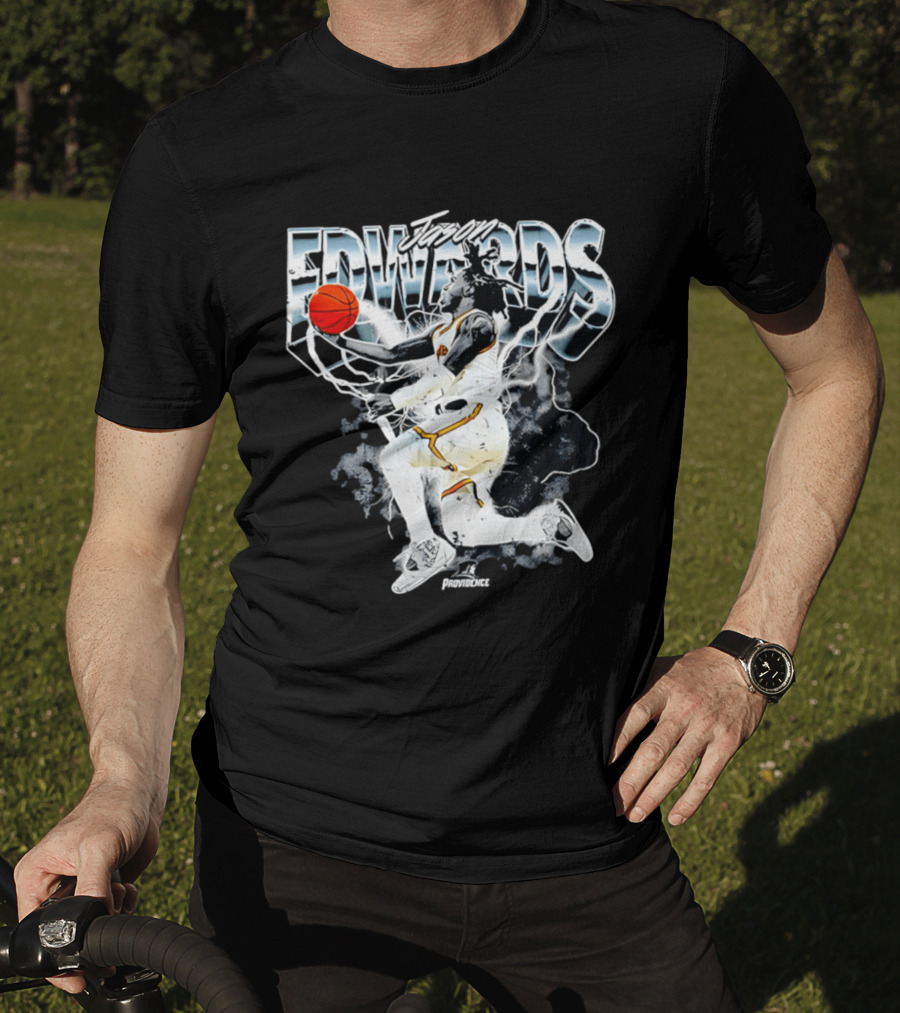 Jason Edwards Providence Basketball NCAA '26 Dunking Action T-Shirt