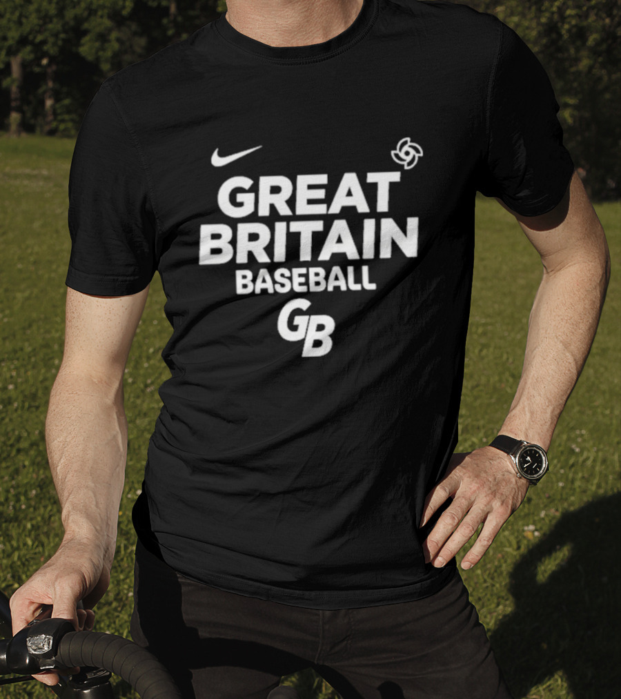 Nike Great Britain Baseball GB Team Sports T-Shirt