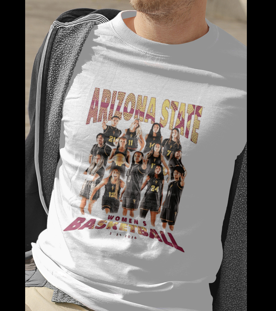 Arizona State Women's Basketball Team Collage 2025 2026 T-Shirt