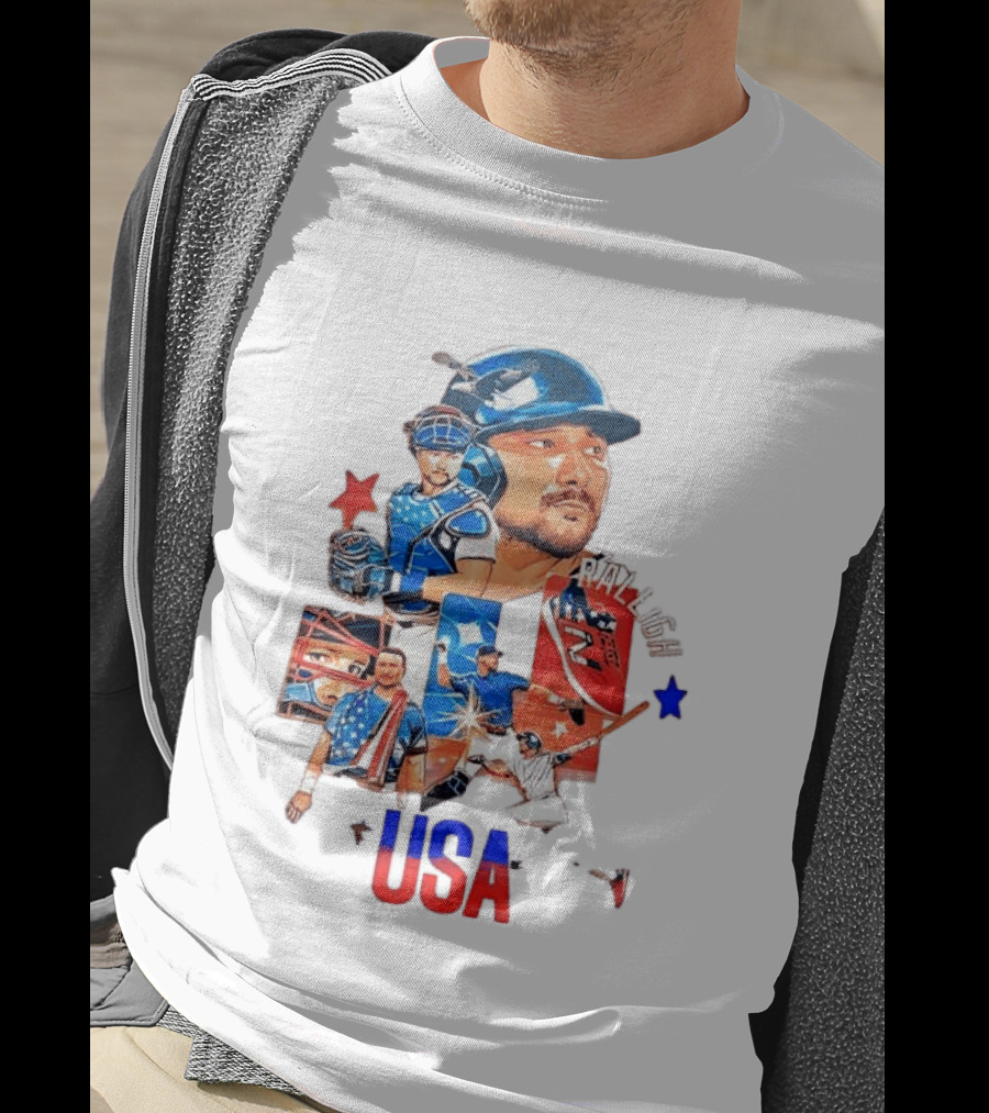 Cal Raleigh USA Baseball Tokyo Collage T-Shirt
