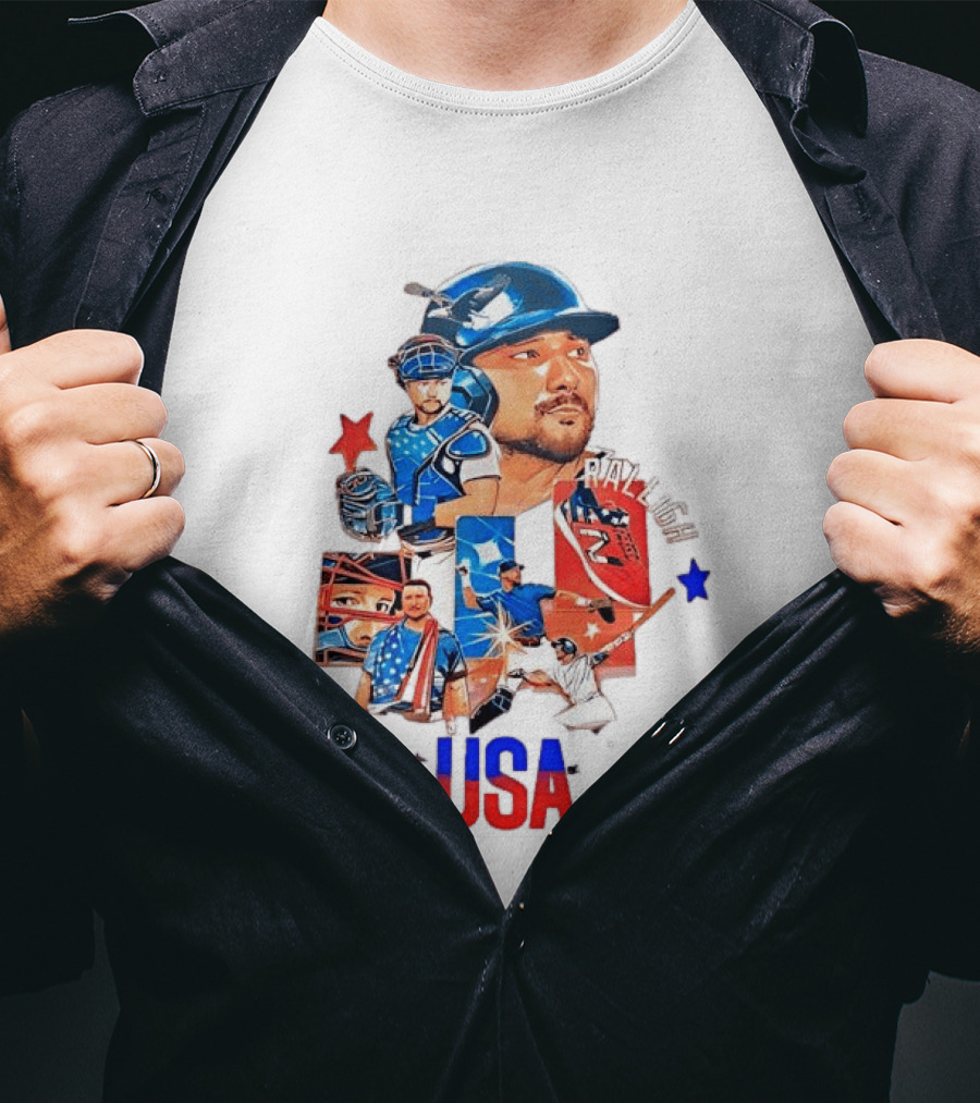 Cal Raleigh USA Baseball Tokyo Collage T-Shirt