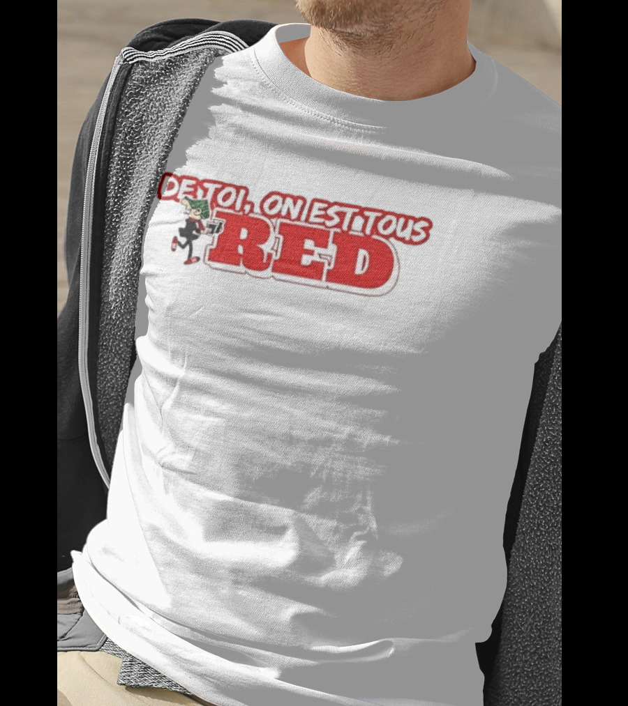 De Toi On Est Tous Red Baseball T-Shirt