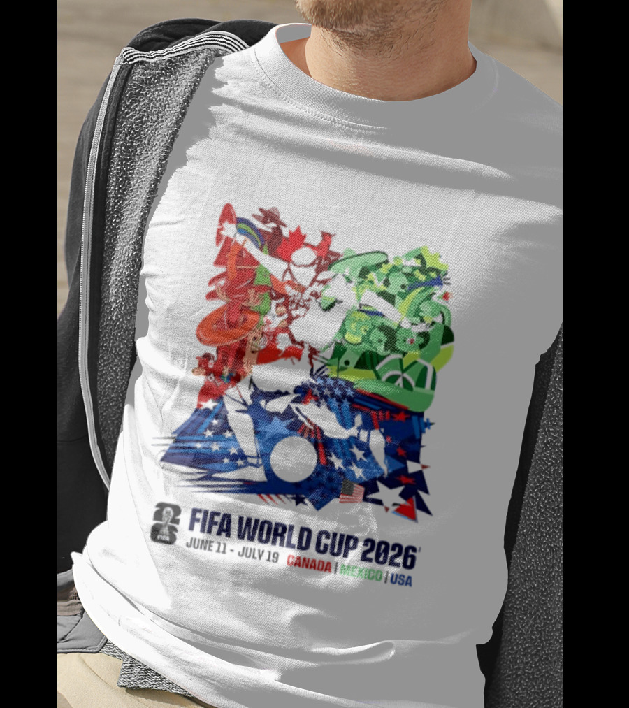 FIFA World Cup 2026 June 11 July 19 Canada Mexico USA T-Shirt