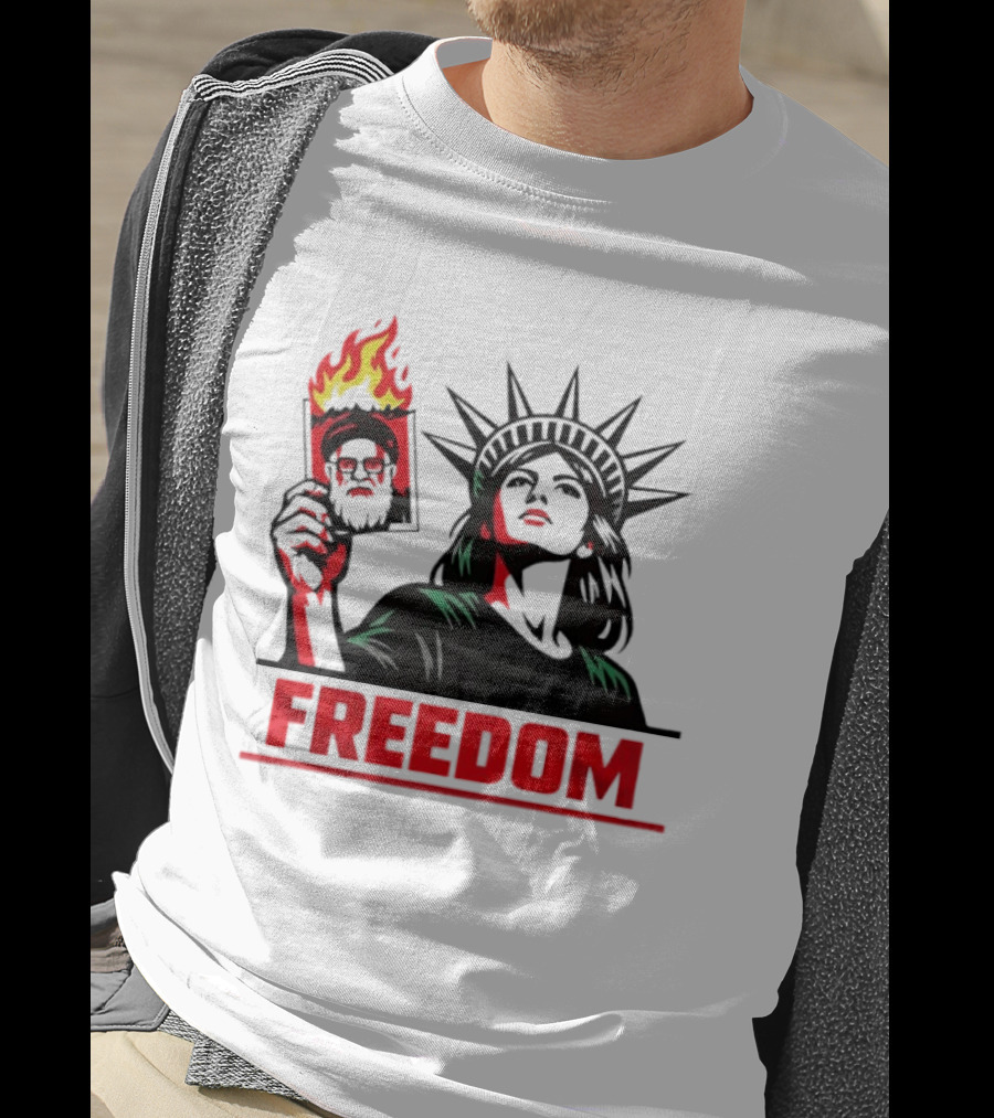 Statue Of Liberty Freedom Flame Sarcastic Political T-Shirt