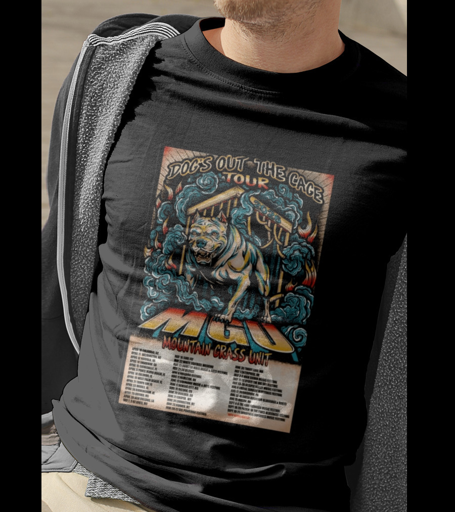 Dog's Out The Cage Tour 2026 Mountain Grass Unit MGU T-Shirt